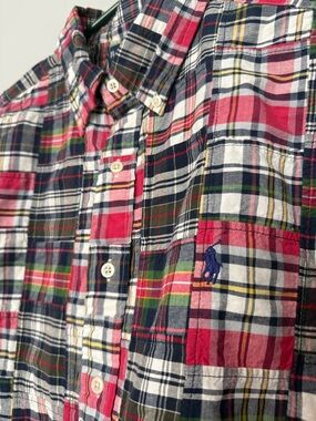 Ralph Lauren Polo Multicolor Plaid Patchwork Button-Up Shirt